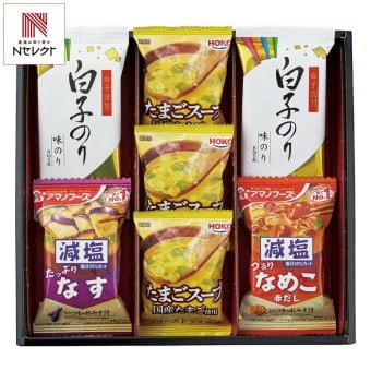 アマノフーズ みそ汁 スープ 白子のり 詰合せ ギフトセット 計7点入 フリーズドライ 即席味噌汁 白子のり 味付け【北海道・沖縄県・離島 配送不可】