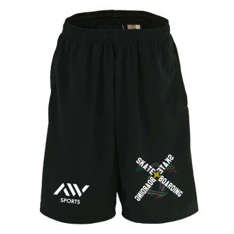 スケボー スケートボード ハーフパンツ ドライ メンズ ウェア レディース ジュニア 練習着 短パン 速乾 スポーツ 名入れ おしゃれ 半スボン 文字入れ無料 「ネオンスタイルのクロスSKATEBOARD」 アートワークスコウベ 【送料無料】