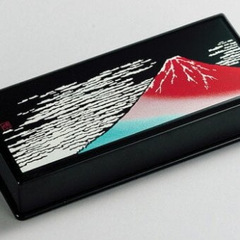 印鑑ケース（大）　赤富士 インテリア 漆器 盆 カタログギフト 景品 粗品