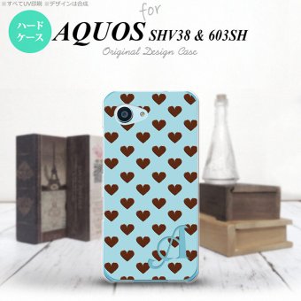 【603sh】【スマホケース/スマホカバー】【アクオス Xx3 ミニ】603sh スマホケース AQUOS Xx3 mini ケース アクオス Xx3 ミニ イニシャル ハート（B） 青 nk-603sh-172ini【メール便送料無料】