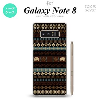 【SC01K】【スマホケース/スマホカバー】【ギャラクシー ノート8】SC01K スマホケース Galaxy Note8 SC-01K カバー ギャラクシー ノート8 エスニックゾウ 黒 nk-sc01k-1571【メール便送料無料】