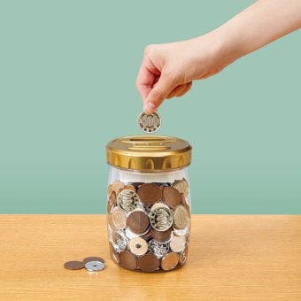 自動カウント貯金箱