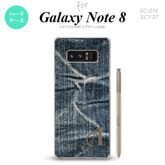 【SC01K】【スマホケース/スマホカバー】【ギャラクシー ノート8】SC01K スマホケース Galaxy Note8 ケース ギャラクシー ノート8 イニシャル ジーンズ  nk-sc01k-731ini【メール便送料無料】
