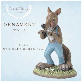 ガーデンオーナメント おおかみ 置物 リアル オブジェ 庭 玄関 飾り Forest Story レジン おしゃれ かわいい ギフト プレゼント セトクラフト