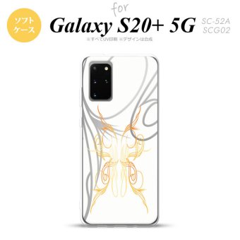 SC-52A SCG02 Galaxy S20+ 5G スマホケース ソフトケース ピンスト 白 黄 メンズ レディース nk-s20p-tp1247