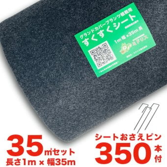 すくすくシート35平米とJピン350本セット １m×35m 完全植栽マニュアル付き クラピア 芝桜 マルチング