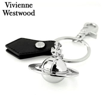 ヴィヴィアン ウエストウッド キーリング レディース ブランド Vivienne Westwood SAFFIANO ロゴ 8203010HU OM0009 N405 シルバー ビビアン