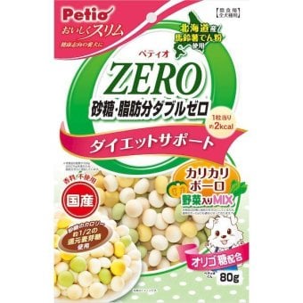 ペティオ W14072 おいしくスリム 砂糖・脂肪分ダブルゼロ カリカリボーロ 野菜入りミックス 80g