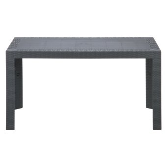 ステラ テーブル 80×140 ブラック(11238) ブラック・ホワイト 2色展開 ガーデンテーブル 屋外 庭 ベランダ テラス アウトドア おしゃれ シンプル 新生活 家具 インテリア 不二貿易
