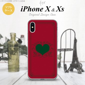 【iPhoneX】【スマホケース/スマホカバー】【アイフォンX】iPhoneX スマホケース カバー アイフォンX 飾りハート（B) 赤 nk-ipx-tp615【メール便送料無料】