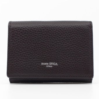 モンテスピガ　monte SPIGA　カードケース　MOSMSP110DBR　ダークブラウン　濃茶　シュリンクレザー　牛革　名刺入れ
