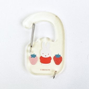 ミッフィー miffy アクリルカラビナ アイボリー キーホルダー STRAWBERRY&TULIP 日本製