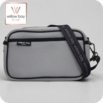 ウィローベイ ショルダーバッグ レディース ブランド WILLOWBAY ラージクロスボディバッグウィズロープ クロスボディ PEBBLE GREY