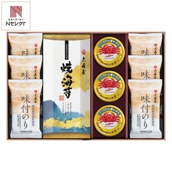 大森屋 海の幸 詰め合わせ ギフトセット 3種入 味付のり 焼海苔 ご飯のお供 海苔 かにほぐし身 缶詰