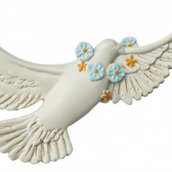 壁掛け ウォールデコ ハト 鳥 雑貨 アンティーク調 レトロ インテリア オブジェ ウォールアート 壁面装飾 飾り おしゃれ シャビーシック 北欧風 ナチュラル ギフト プレゼント セトクラフト