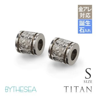 ハワイアンジュエリー ペア ペンダントトップ 金属アレルギー 対応 純チタン 刻印 無料 誕生石 チューブ Sサイズ チェーン別売りステンレスより軽く肌に優しい カップル プレゼント ハロウィン 【品番：TIP401SP】