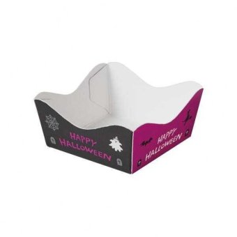 ペーパーココット ハロウィン 50枚入 スプーキー 天満紙器 XA568-0001 紙製 ケーキカップ 焼き菓子 ラッピング お菓子作り パーティーグッズ 飾り付け