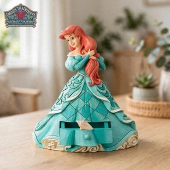 アリエルと貝のチャーム 16.5cm リトルマーメイド | ディズニー トラディションズ ジムショア グッズ フィギュア 人形 置物 彫刻 Jim Shore 正規輸入品