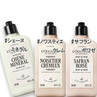 L'OCCITANE(ロクシタン) 【数量限定】ボディミルク 250mL (シェーヌ ミネラル・ノワスティエ クレム・サフラン ボワゼよりお選びください）　2026年10月28日より順次発送