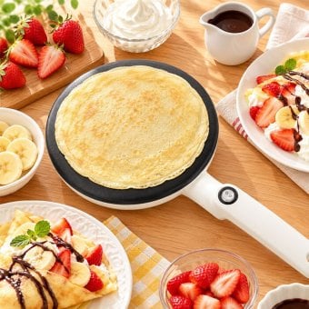 約3秒でできる クレープメーカー クレープパン クレープ焼き器 20cm 簡単 手作り おやつ お菓子 おうち時間 家庭用 こども デザート ハンディクレープ ガレット 電気クレープメーカー キッチン家電 
