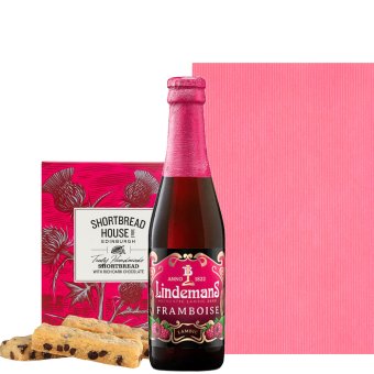 敬老の日 おばあちゃん ビールとスイーツのセット【無料 ラッピング メッセージカード】フルーツ ビール ランビック ラズベリー リンデマンス イギリス ショートブレッド ビター チョコレート おしゃれ 誕生日 女性 彼女 妻 祖母 送料無料