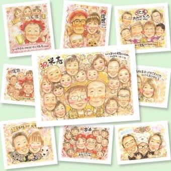 米寿の記念に、見ると笑顔になる似顔絵を贈りませんか。相談しながら作れる、あたたかな似顔絵ギフトです。 米寿 似顔絵 贈り物 手描き 名入れ ギフト プレゼント 米寿 長寿 傘寿 記念 大人数 おじいちゃん おばあちゃん 祖父母 修正無料 下書き確認 名入れ 似てる かわいい そっくり 一生もの 長寿祝い 88歳 一生もの 米寿祝い メモリアル サプライズ ブライダルギフト 同窓会 還暦祝い