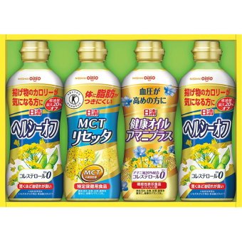 日清オイリオ ヘルシーオイルバラエティギフト [26-2884-012] SPT-20 MCTリセッタ アマニプラス ヘルシーオフ 食用油 詰め合わせ セット お返し 内祝い お祝い お歳暮 お中元 ギフト