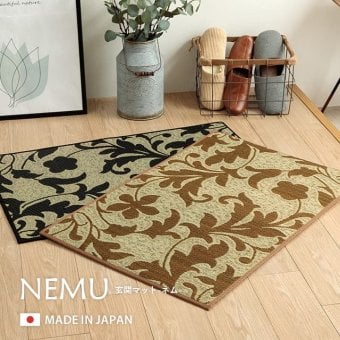 夏ラグ 夏用カーペット 玄関マット 花柄 高級感 室内 おしゃれ 玄関 マット い草ラグ 日本製 抗菌防臭 国産 滑り止め い草 約70×120cm