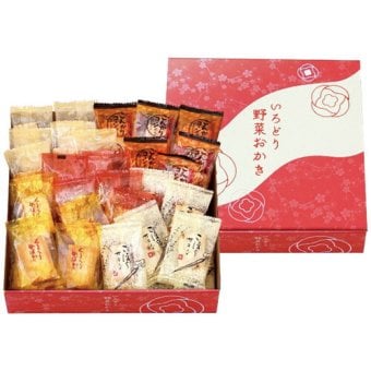 【送料無料・包装無料・のし無料】タクセイ いろどり野菜おかき IR-CM(B5) /ギフト お歳暮 入学祝い 卒業祝い 就職祝い 結婚祝い 誕生日 出産祝い 引越祝い 香典返し 新盆 初盆 御礼 内祝い 快気祝い ご挨拶 志 法事
