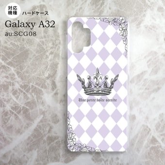 SCG08 Galaxy A32 ケース ハードケース 王冠 紫 nk-a32-1455