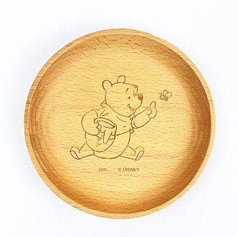 ディズニー くまのプーさん 木製丸プレート (ハチ) 食器 Disney