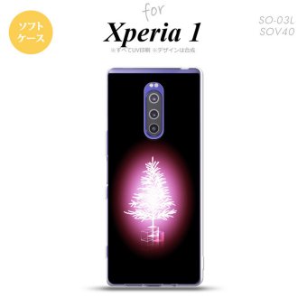 SO-03L SOV40 901SO Xperia 1 スマホケース ソフト カバー ツリー ピンク nk-xp1-tp627