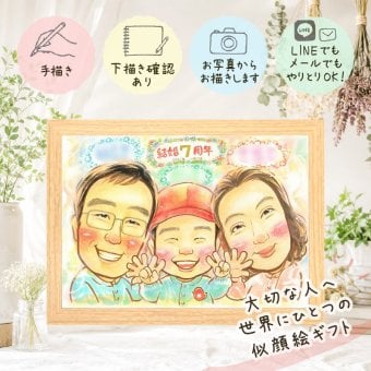 結婚記念日 贈り物 似顔絵 プレゼント 名入れ 手描き ギフト 結婚記念日 結婚30周年 結婚10周年 記念日 周年記念 お祝い 金婚式 両親 夫婦 お母さん お父さん 家族 修正無料 名入れ 下書き確認 喜ばれる 宝物 似てる 親孝行 思い出 感謝 記念 結婚記念日 引っ越し 応援 初任給 色紙 大人数 お祝いの品 喜寿祝い クリスマス ハロウィン 同窓会