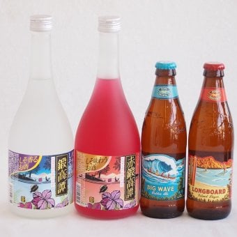 鍛高譚とクラフトビール4本セット(合同酒精赤鍛高譚20度(北海道) 合同酒精しそ焼酎 鍛高譚20度(北海道) コナビールビッグウェーブ ゴールデンエール(アメリカ) コナビールロングボード アイランドラガー(アメリカ)) 720ml×2本 330ml×2