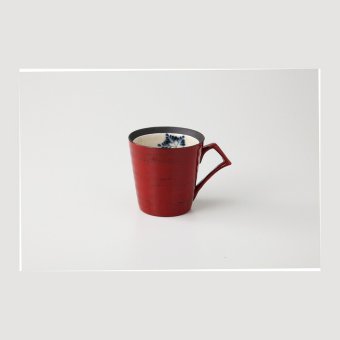 漆陶そう吉　マグカップ　シダ根来（赤） 陶器 美濃焼 やきものの里から、暮らしを贈ります。　ギフト 食器 セット テーブルウェア