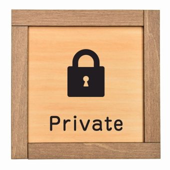 Private プライベート 木枠付 木製プレート サインプレート ドアプレート ピクトサイン 四角形 部屋 場所案内表示トイレ バス ベッド リビング キッチン 作業 ランドリー 非常口 シャワー エスカレーター 階段 プライベート 食堂 レストラン 和室 スタッフ