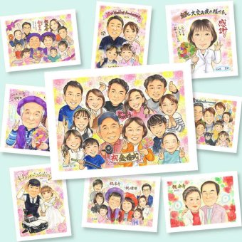 金婚式のギフトに、似顔絵ギフトが選ばれています。修正無料で、納得しながら進められます。 贈り物 金婚式 似顔絵 ギフト 手描き 名入れ プレゼント 金婚式 結婚記念日 銀婚式 大人数 夫婦 おばあちゃん 祖母 おじいちゃん 家族 下書き確認 名入れ 修正無料 そっくり 実績多数 宝物 喜ばれる 50周年 結婚記念日 感謝 親孝行 長寿 感激 贈答品 バレンタインデー オリジナル サプライズ