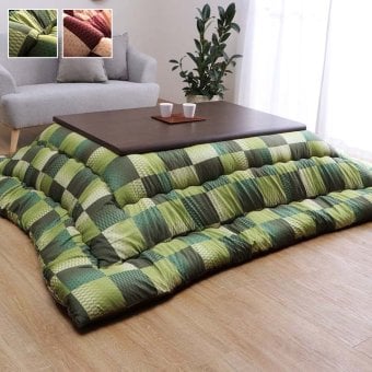 こたつ布団 正方形 単品 和柄 市松模様 約205×205cm 和柄のおしゃれなこたつ布団 ポリエステル フランネル こたつ掛布団 こたつふとん コタツ掛け布団 コタツ掛布団 こたつ用品 冬用 冬物 寝具 寝室用品 インテリア 手洗い 肌触り 柔らか