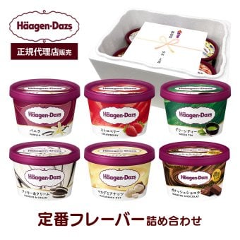 敬老の日 お中元 残暑見舞い アイス ギフト対応 【正規代理店】ハーゲンダッツ  ミニカップ6個入 Aセット－ミニ 人気のバラエティ6種×各1個