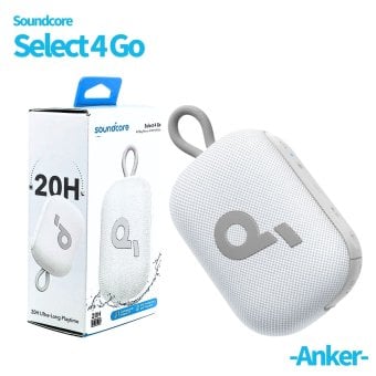 サウンドコア　セレクト 4Go　ポータブル　Bluetoothスピーカー　A31X1　ホワイト　IP67防水　20時間再生　ポータブルスピーカー　防水スピーカー　ワイヤレス　コンパクト　アウトドア　家電　soundcore Select 4 Go（Anker）