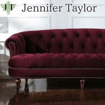 ソファ 座椅子 3人掛け La Rosa 884 ジェニファーテイラー Jennifer Taylor Home 【アンティーク調 ヨーロピアン クラシック インテリア ブランド 輸入家具 3人掛