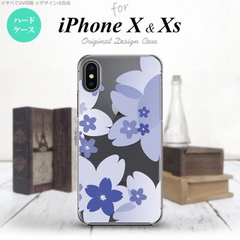 【iPhoneX】【スマホケース/スマホカバー】【アイフォンX】iPhoneX スマホケース カバー アイフォンX 花柄・サクラ 青 nk-ipx-059【メール便送料無料】