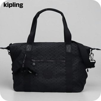 キプリング ボストンバッグ レディース ブランド Kipling アート 2WAY K21091-K59 Signature Emb 黒