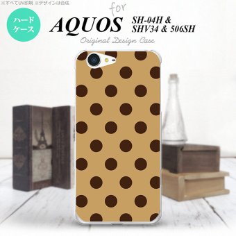 【SHV34】【スマホケース/スマホカバー】【アクオス セリエ】SHV34 スマホケース AQUOS SERIE SHV34 カバー アクオス セリエ ドット・水玉 茶 nk-shv34-102【メール便送料無料】