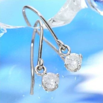 プラチナ 0.1ct フックピアス ダイヤモンド レディース 揺れる ダイヤピアス シンプル 宝石 天然石 記念日 誕生日 ギフト プレゼント 贈り物 華奢 上品 デイリー