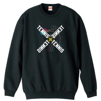 テニス トレーナー スウェット メンズ レディース ジュニア 裏パイル 練習着 おもしろ 名入れ おしゃれ 文字入れ無料 綿100% キッズ 大きいサイズ 「ネオンスタイルのクロスTENNIS」 アートワークスコウベ 【送料無料】