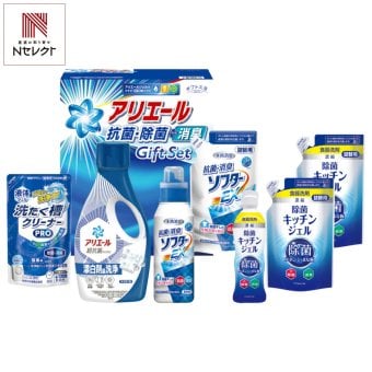 ギフト工房 アリエール 抗菌除菌ギフト 洗剤 詰め合わせ 6種 計7点入 洗剤セット 洗濯洗剤 ボトル 食器用洗剤【沖縄県・離島 配送不可】
