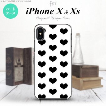 【iPhoneX】【スマホケース/スマホカバー】【アイフォンX】iPhoneX スマホケース カバー アイフォンX ハート 白×黒 nk-ipx-115【メール便送料無料】