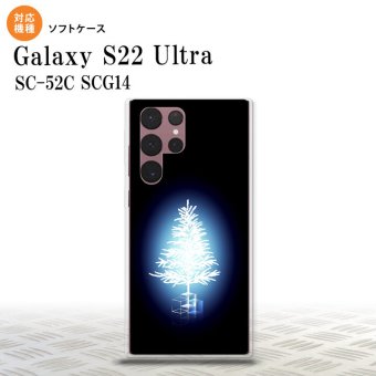 SC-52C SCG14 Galaxy S22 Ultra スマホケース 背面ケースソフトケース ツリー 青 メンズ レディース nk-s22ul-tp624