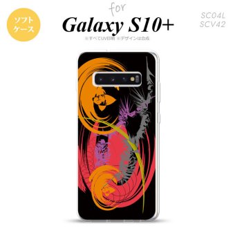 SC-04L SCV42 Galaxy S10+ スマホケース ソフトケース アート 黒 メンズ レディース nk-s10p-tp1262